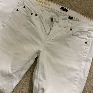 JCREW matchstick jeans 28 S; 29” inseam white